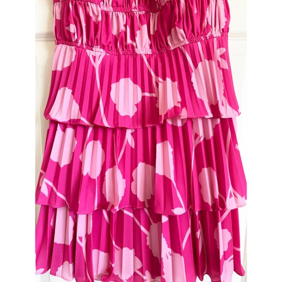AMUR Ayesha Mini Halter Dress Dahlia Pink - Picture 7 of 8